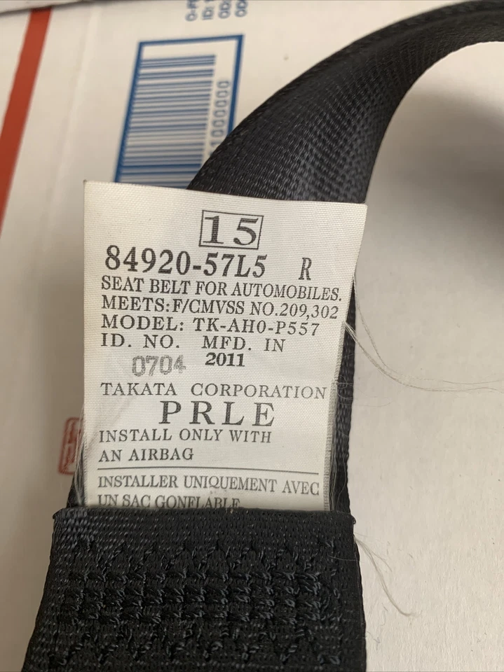 2010 2011 2012 2013 Suzuki Kizashi Passenger Side Front Seat Belt Assembly - Image 2 of 4