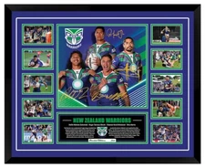 The New Zealand Warriors NRL Superstars Signed Framed Memorabilia