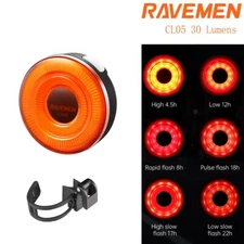 RAVEMEN CL05 Bike Taillight Bicycle Smart Sensor Rear Light Rechargeable Lamp