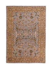 Hand-Tufted Wool Area Rug - Oriental Blue Green