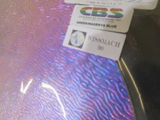 Dichroic Glass:CBS 96 COE Green/Magenta/Blue on Stream X Texture Thin Black-3"Sq