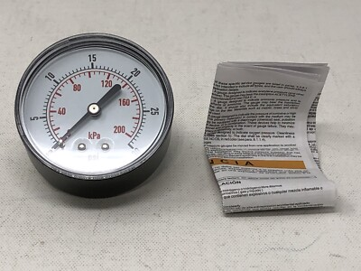 #ad Grainger Commerical Pressure Gauge 0 to 30 PSI 2 1 2 in Dial 4FME3B $18.00