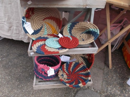Multi und Natur Jute Spulengewebe Korb - Bild 3 von 3