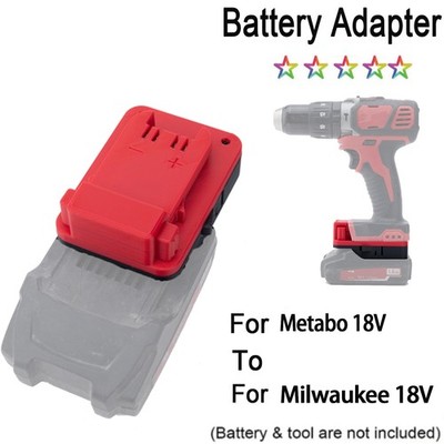 Suitable For Metabo 18V Li-Ion Battery Adapter To Fits Milwaukee 18V Power Tools