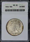 1944 50C Walking Liberty Half Dollar ANACS MS65