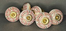 Drawer Knobs 6 Pcs Set Multi Color Hand-Painted Porcelain Pulls