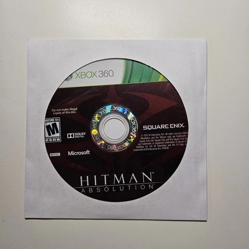 Hitman: Absolution (Microsoft Xbox 360, 2012) DISC ONLY