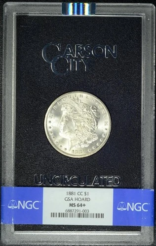 1881-CC  GSA  NGC MS64+  MORGAN DOLLAR  *  Black Box & COA  *  #6887291-003