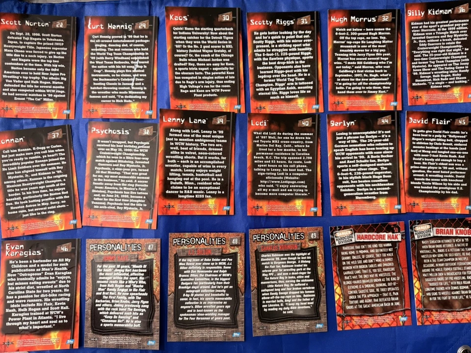 1999 Topps WCW EMBOSSED 43 Card Lot *No Repeats* - Image 4 of 4