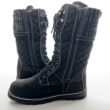 POLAR women's faux fur warm thermal waterproof snow boots Size 10 B