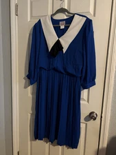 Vintage 70s California Looks Blue Dress