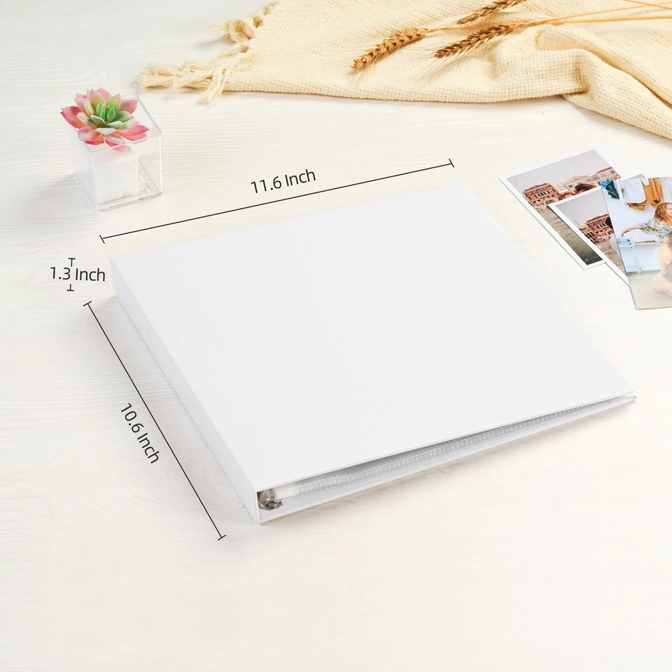 Álbum de fotos álbum de recortes hágalo usted mismo de 3 anillos grande de 10x10 pulgadas con 20 plásticos Foto 2 de 4