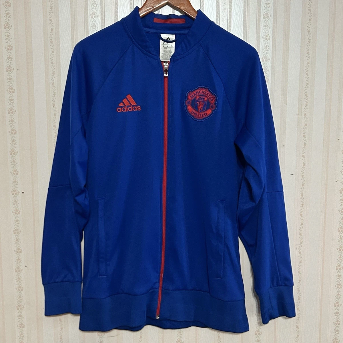 Blue Manchester United International Club Soccer Fan Jackets for