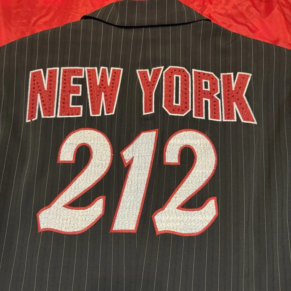 Vintage Y2K Blazer Jacket Mens XL Mondo New York Rhinestone NWT Deadstock NOS - Image 4 of 4