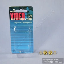 2 Leviton 2-Piece Gold Crimp-On Cable Ends Connectors Coaxial RG59 C5009-GO