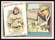2010 Topps Allen & Ginter This Day in History Magglio Ordonez #TDH21 Tigers