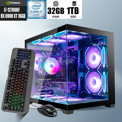 ARGB Desktop Computer Gaming PC i7 RX 6900 XT 32GB RAM 1TB SSD Windows 11 WiFi6