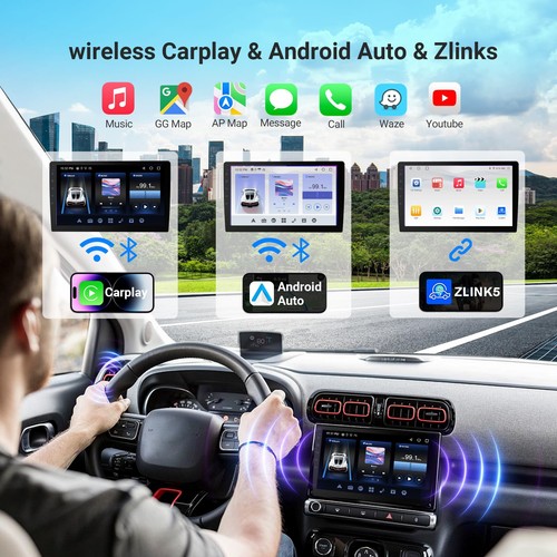 7" Double Din Car Stereo w/Wireless CarPlay & Android Auto - Android 13 Touch... - Picture 2 of 8