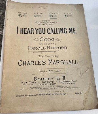 I Hear You Calling Me Harold Harford Charles Marshall 1908