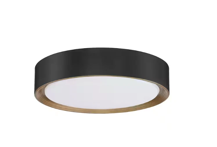 Access Lighting 49970LEDDLP-MBL/ACR Malaga Flush Mount Matte Black and White - Image 2 of 4