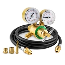 Argon Co2 Regulator, Welding Argon Gas Regulator for TIG and MIG, Dual Gauge 