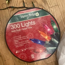 Merry Brite 300 Multi-Color Christmas Lights – Green Wire