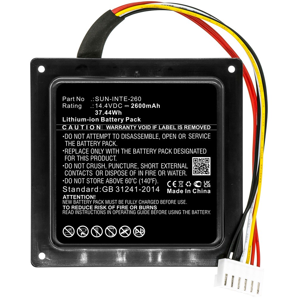 2600mAh SUN-INTE-260 Battery Replacement for JBL Partybox 100