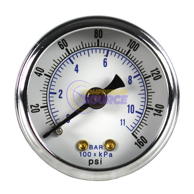 #ad #ad 1.5quot; Face Dry Pressure Gauge 0 160 PSI Back Mount 1 8quot; NPT Air Compressor Gauge $13.95