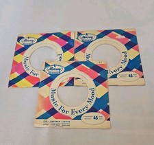 UK 45 RPM 7" RECORD SLEEVES CO. SLEEVE 3 PACK SEE PHOTO Mercury Records SLV401 