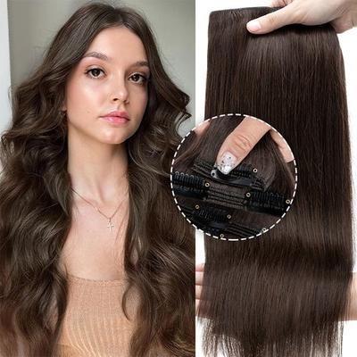 #ad #ad REAL THICK Full Head Double Weft Clip In Russian Remy Human Hair Extensions 8PCS $154.14