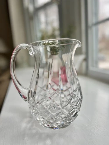 Vintage Waterford Lismore Crystal Pitcher with Original Box, 60 oz.