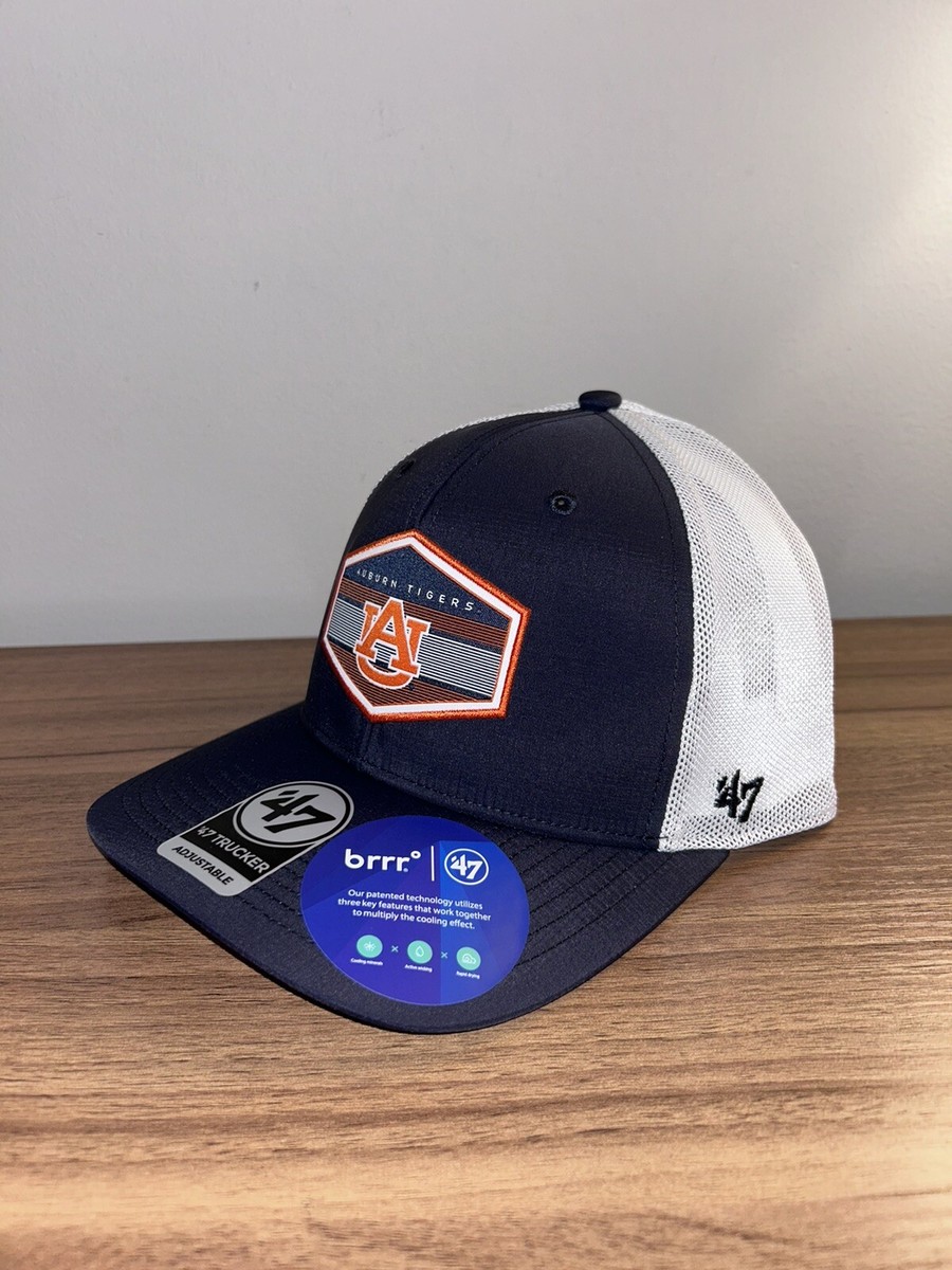 47 Auburn Tigers Trucker Mesh Burgess Snapback Navy Blue Hat 