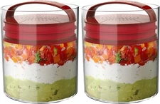 Prepara Evak Storage Glass Container, Airtight Food Container, 4.5Cup  2Pc Set