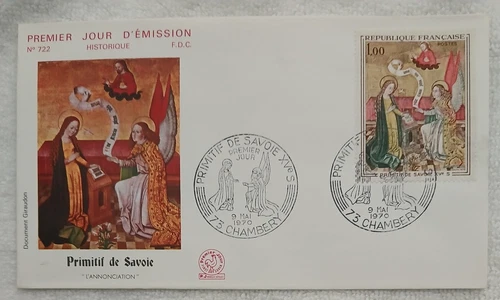 FRANCE 1970 - PRIMITIF DE SAVOIE- L'ANNONCIATION - FDC