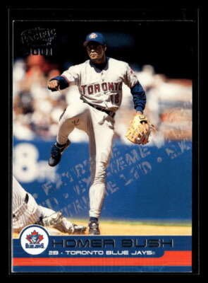 2001 Pacific Homer Bush Extreme LTD /45 #437 Toronto Blue Jays FX7349