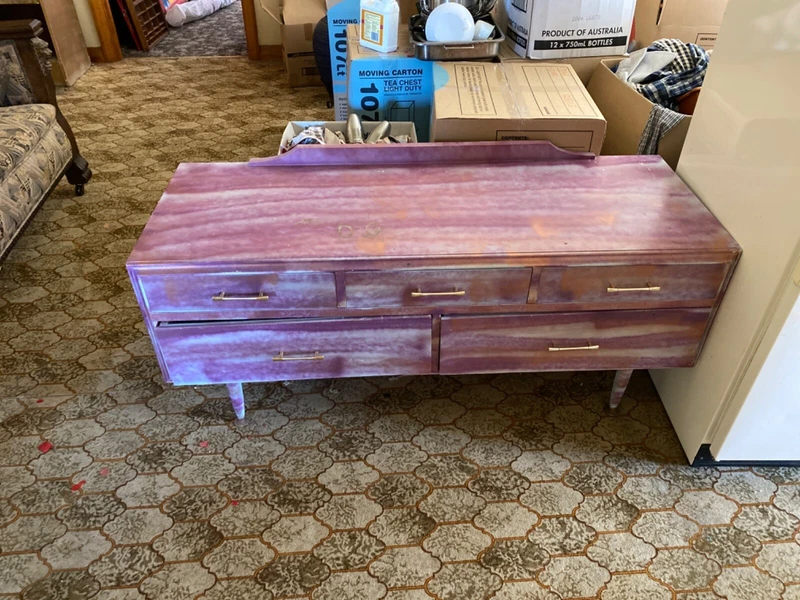 purple kids dresser