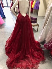 Sherri hill gown size 6. Red, overlay, mermaid