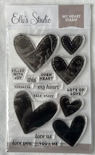 Elle's Studio MY HEART Stamp Set, New, Retired