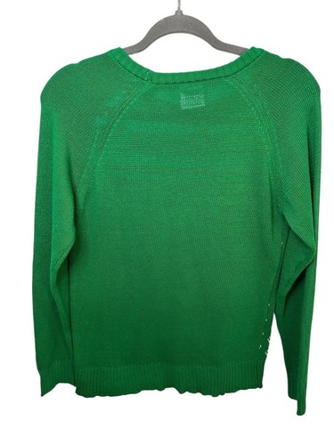 Peanuts Kids Christmas Sweater Green Snoopy Charlie Brown Kids Size Small (3-5) - Picture 2 of 7
