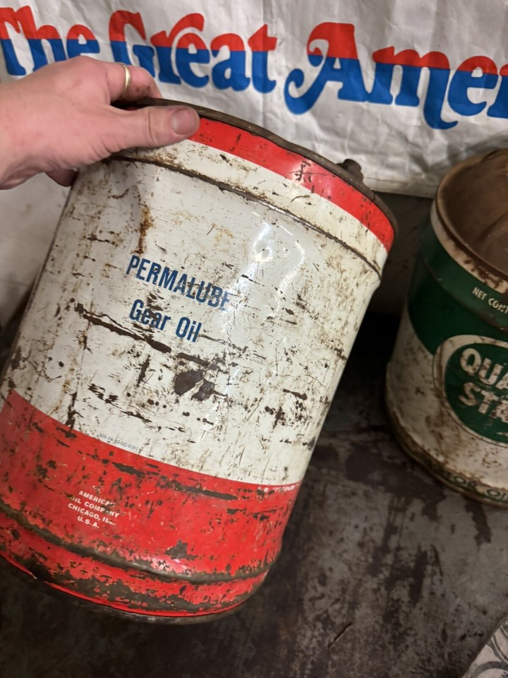 VTG 5 Gallon Quaker State Amoco Spectro Car & MC Oil Cans Lot eBay