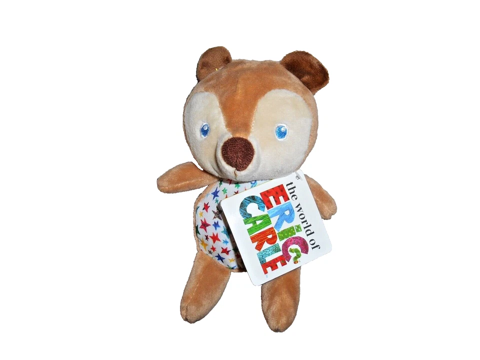 ERIC CARLE ORUGA HAMBRIENTA OSO MARRÓN SONAJERO PELUCHE JUGUETE NUEVO CON ETIQUETAS BEBÉ REGALO NACIMIENTO+ Foto 2 de 4