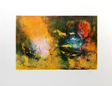 Lebadang (aka Hoi), Docked Boats, Lithograph on Rives BFK, signed "Hoi" and numb