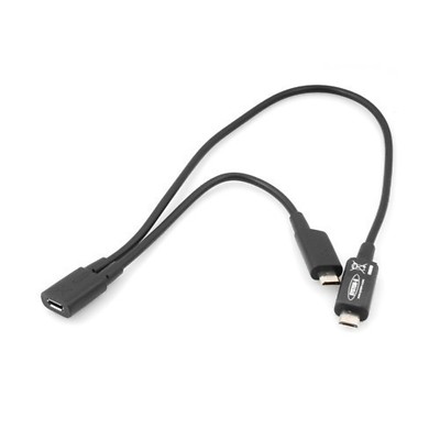 System-S Micro USB Eingang zu 2x Micro USB Ausgang Ladekabel Y Kabel Splitter