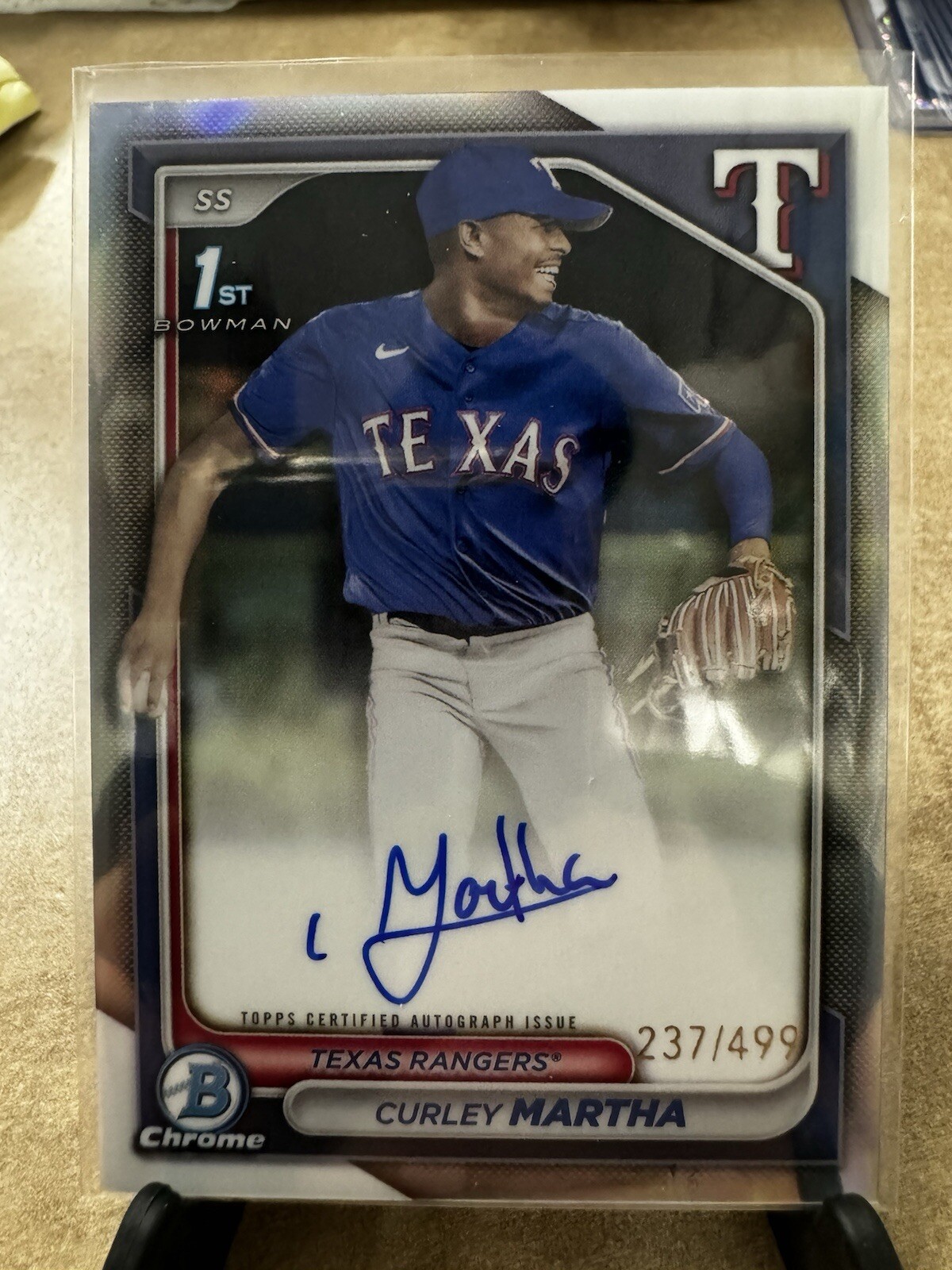 2024 Bowman Chrome Curley Martha 1st Prospect Refractor Auto /499