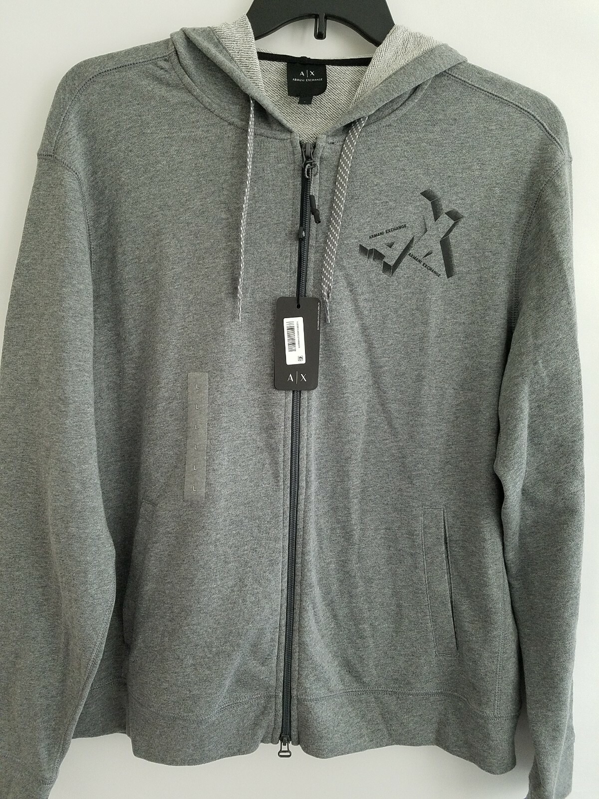 Armani Mens Gray Heather Long Sleeve 
