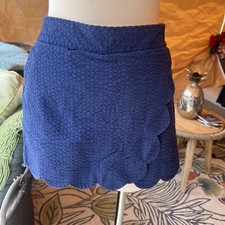 Vineyard Vines Navy Blue Scalloped Hem Skort Size 4