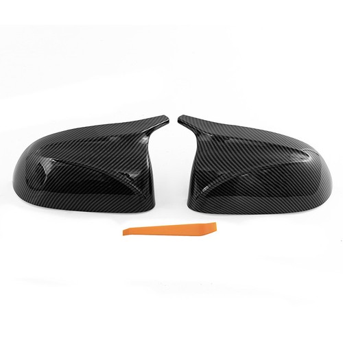 2X Carbon Fiber Side Mirror Cover Cap Assemblies Fits BMW X3 X4 X5 X6 X7 2018-23 - Picture 7 of 14
