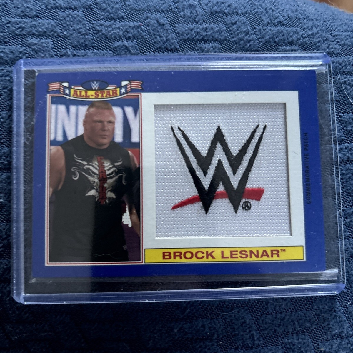 WWE Brock Lesnar 2016 Topps Heritage Blue WWE All Star Patch Relic 
