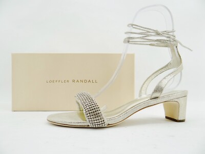 Loeffler Randall JACKIE Designer Sandalen Riemen Sandaletten cappuccino Leder 39