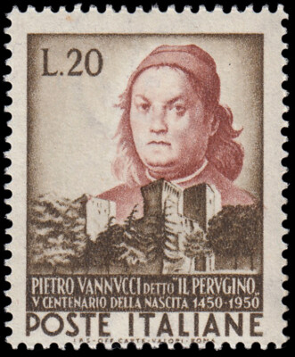 Italia Italy 604 1951 5º Centenario del pintor P. Vannuci MNH